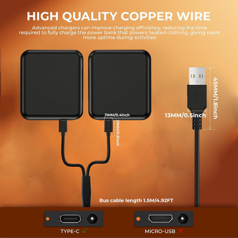 USB Charging Cable Compatible with OCOOPA/Zippo/UNIHAND/ORORO Mag gallery