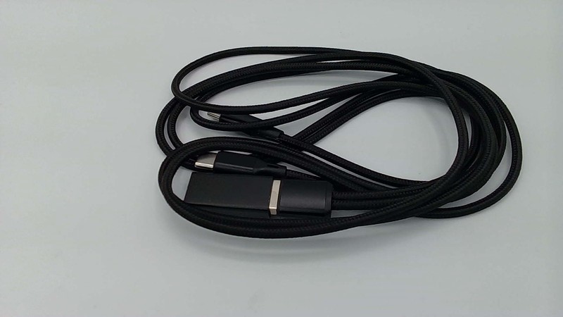 USB C Cable 3FT, 3 In 1 USB C Charging,3A Splitter Black