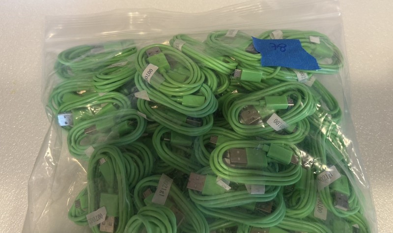 LOT of 78: micro usb to usb Cable 3Ft GREEN- Kindle, Samsung, LG, Motorola-NEW gallery