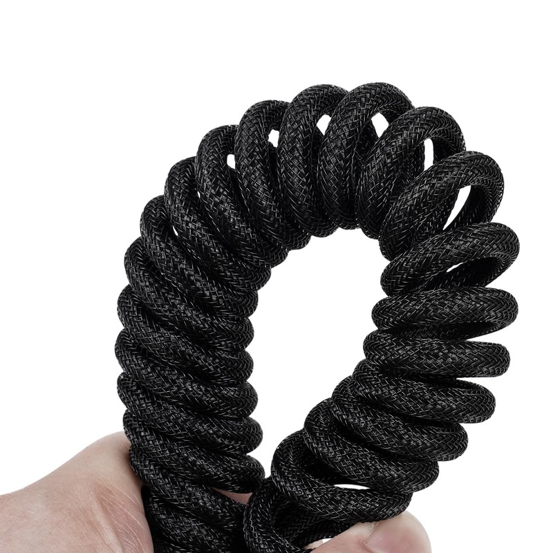Black Type C Mechanical Keyboard Coiled Cable Braided Detachable Aviator gallery