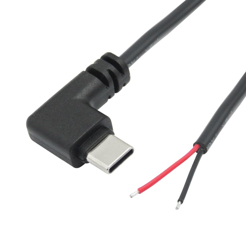 Right Angle USB C to 2 Pin Bare Wire Open End Wire 1M/3FT, 90 Degree USB Type... gallery