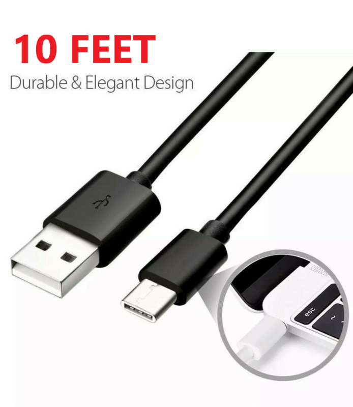 10FT USB C Type-C Fast Charging Cable Cord For Nintendo Switch Android phones