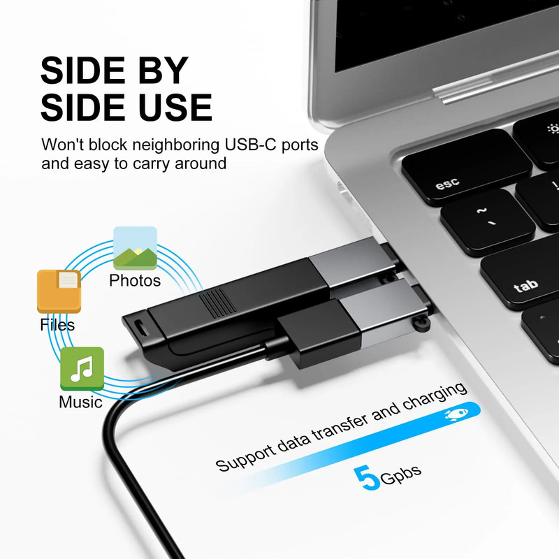 USB Type C Adapter 8 Pack - USB A to C OTG Converter for Charger Connection gallery