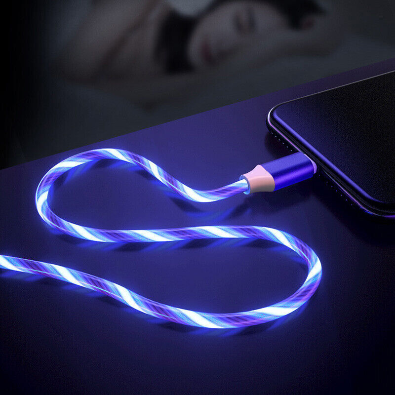 5PC 3 in 1 Fast LED Charging Cable Universal Multi Function TYPE C Charger Cable gallery