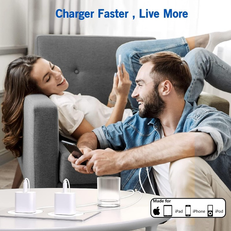 For Apple iPhone Charger Fast Charging PD USB C Wall Block Type C Power Cord gallery