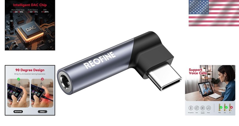 90 Degree USB C to 3.5mm Audio Adapter for Comfortable Gaming and Video Watching gallery