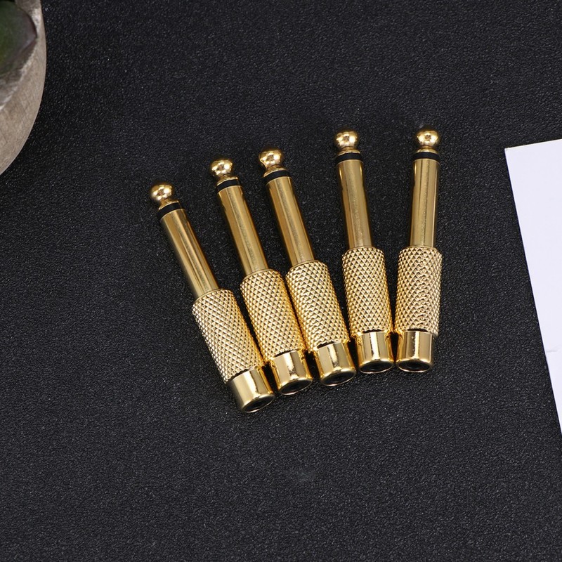 5 Pcs Audio Video Connectors Cable Gold Plated Adapter gallery