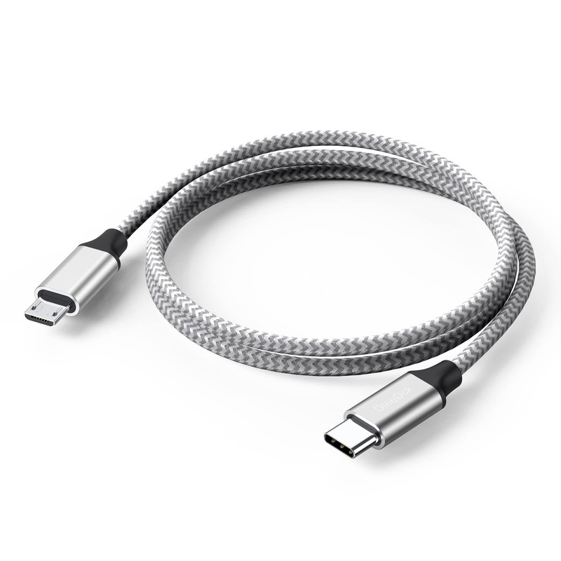 Usb C To Micro Usb Cable 3.3ft Microusb To Usb Type C Braided Male To Male Usbc