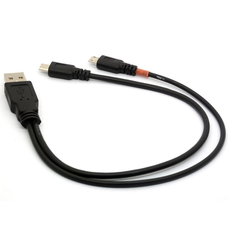 Micro USB Cable Y Splitter 2.0 A To Dual Micro B Hub Adapter 1 To 2 Male gallery