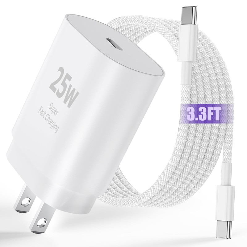 USBC iPad Fast Charger and 3FT USB Cable Cord, 25W Fast Charger for Apple iPa…