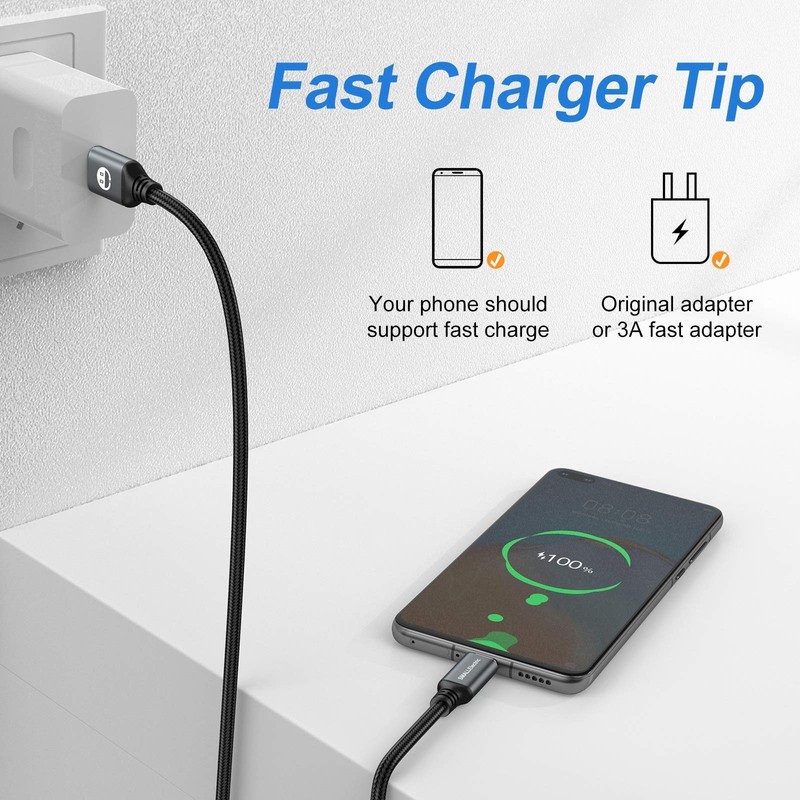 10ft USB C Cable 5-Pack, Extra Long Type C Fast Charging Cord for Samsung Galaxy gallery