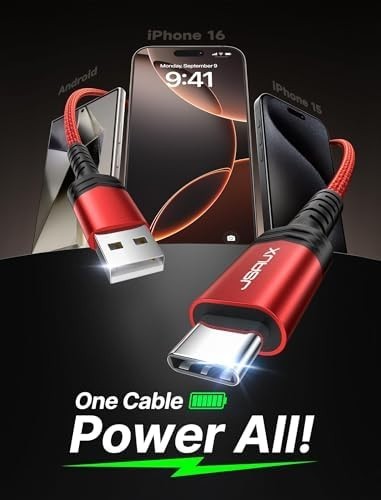 USB C Cable [2-Pack 6.6Ft], USB a to USB Cord Fast Charging for Iphone 17E, Ipho gallery