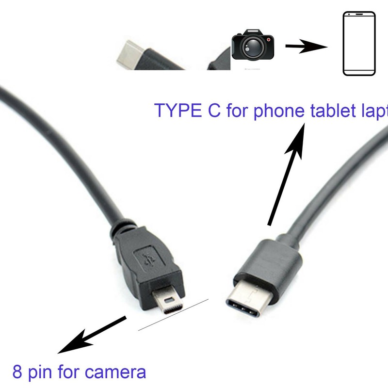 TYPE C OTG CABLE FOR SANYO Digital Camera DC Xacti VPC E7 E6 S6 S7 S60 S500 gallery