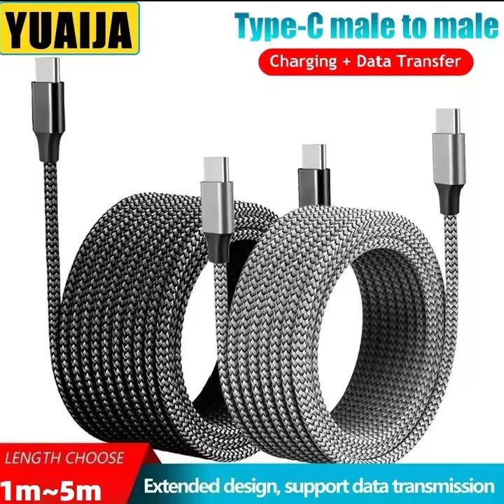 60W USB-C Fast Charging Cable 1M-5M Data Charger Cord for Samsung Xiaomi Huawei