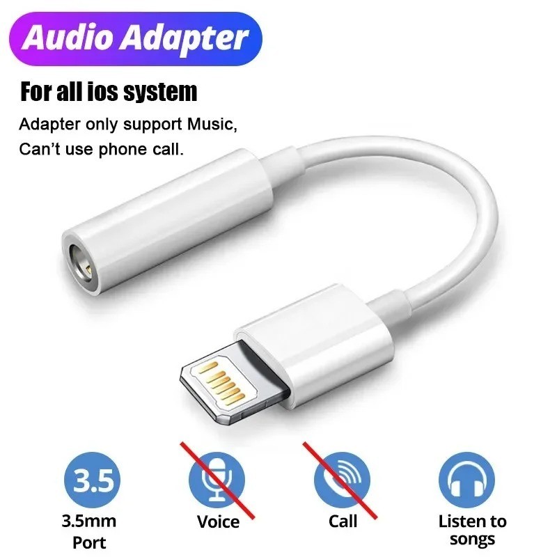 Headphone Adapter for iPhone 11-14, SE, XS, XR, X, 8, 7 to 3.5mm AUX gallery