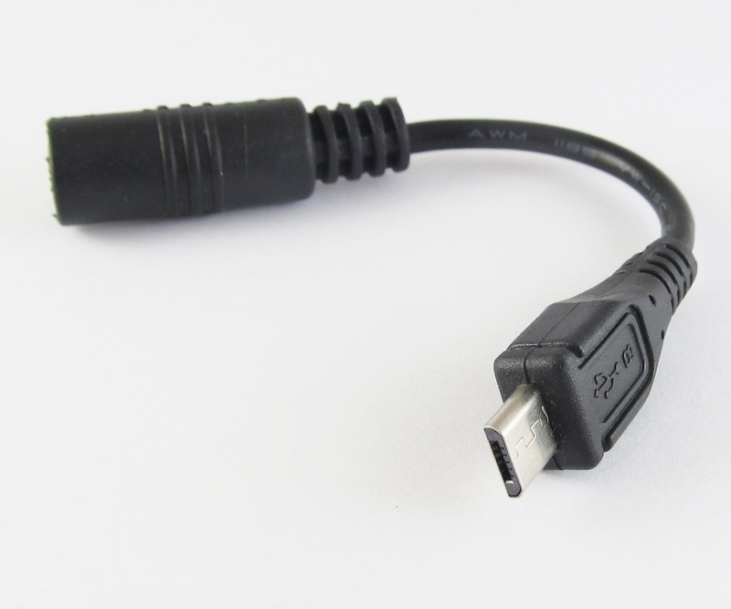 10pcs 5.5x2.1mm DC Female Power Supply Adapter to Micro USB Plug Cable 12cm gallery