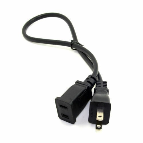 Dual Outlets for NEMA 1-15P to 1-15R Outlet Saver Power Extension Cable 220v 10A gallery