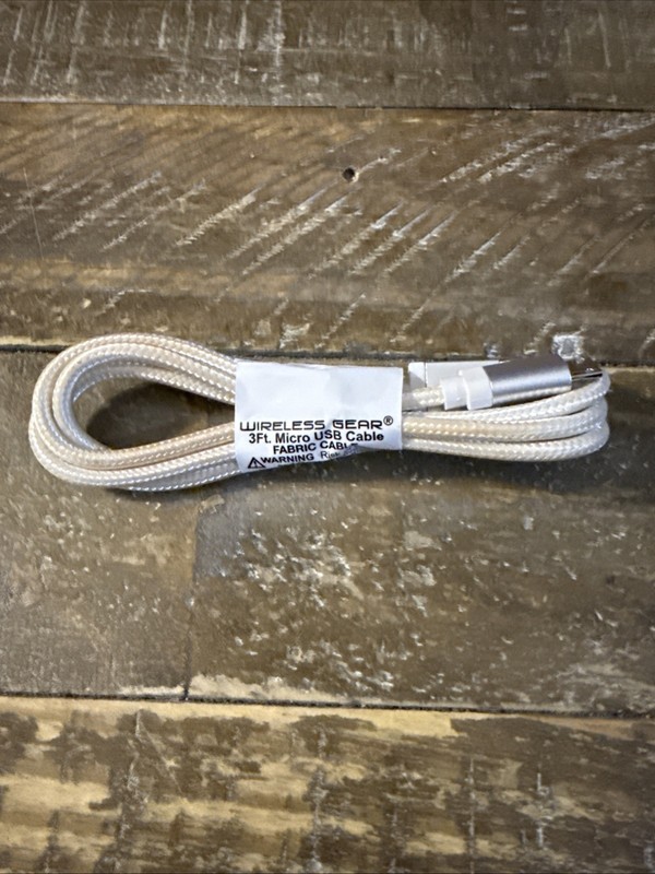Wireless Gear 3ft Fabric USB Cable STAINED