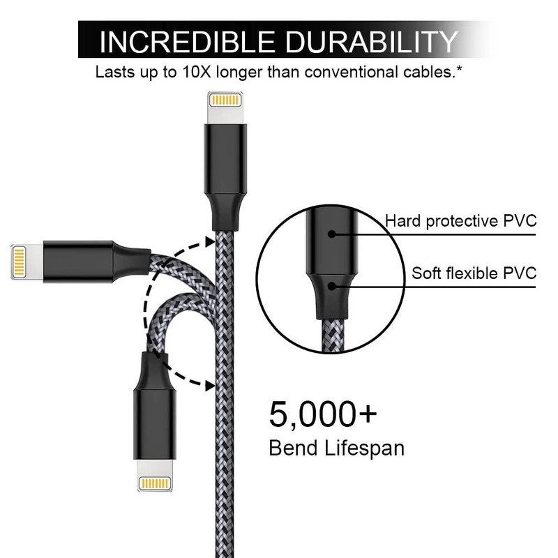 Original USB Fast Charger Cable Cord For iPhone 14 13 12 11 Pro Max X 8 7 6s lot gallery
