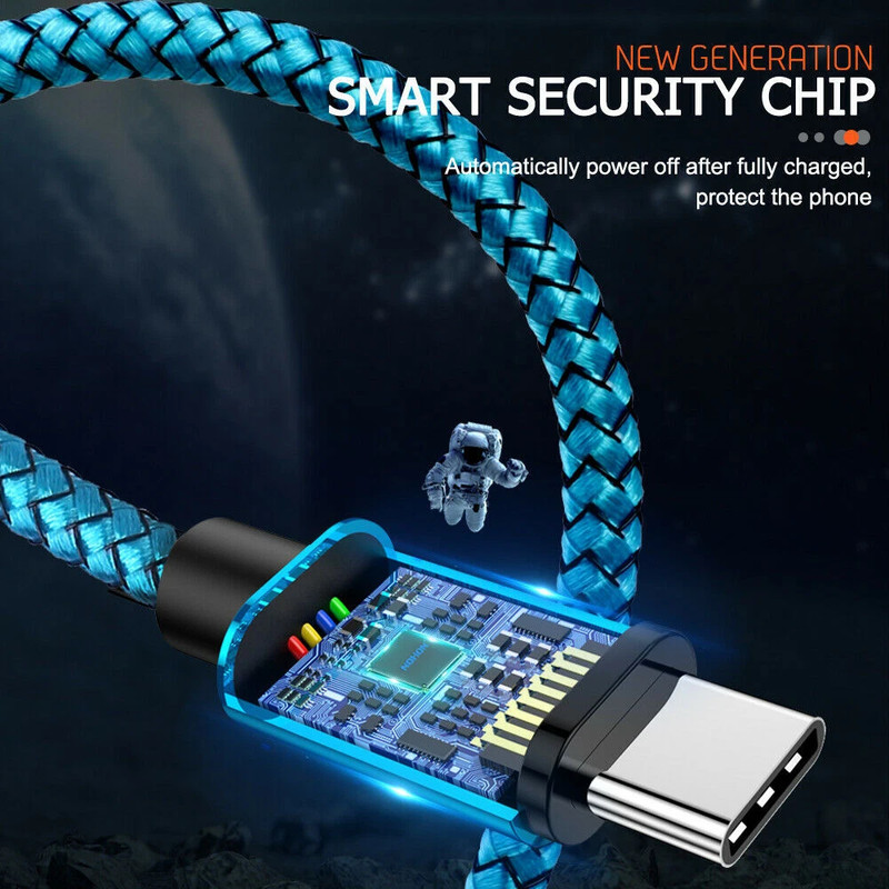 Braided USB C Type C Charger Cable Fast Charger for iPhone 17 16 /Samsung Lot gallery