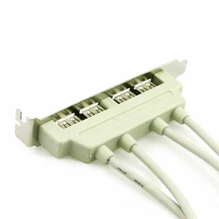 ChenyangPCI 4 USB 2.0 Female Screws to Motherboard 9pin Header cable Bracket gallery
