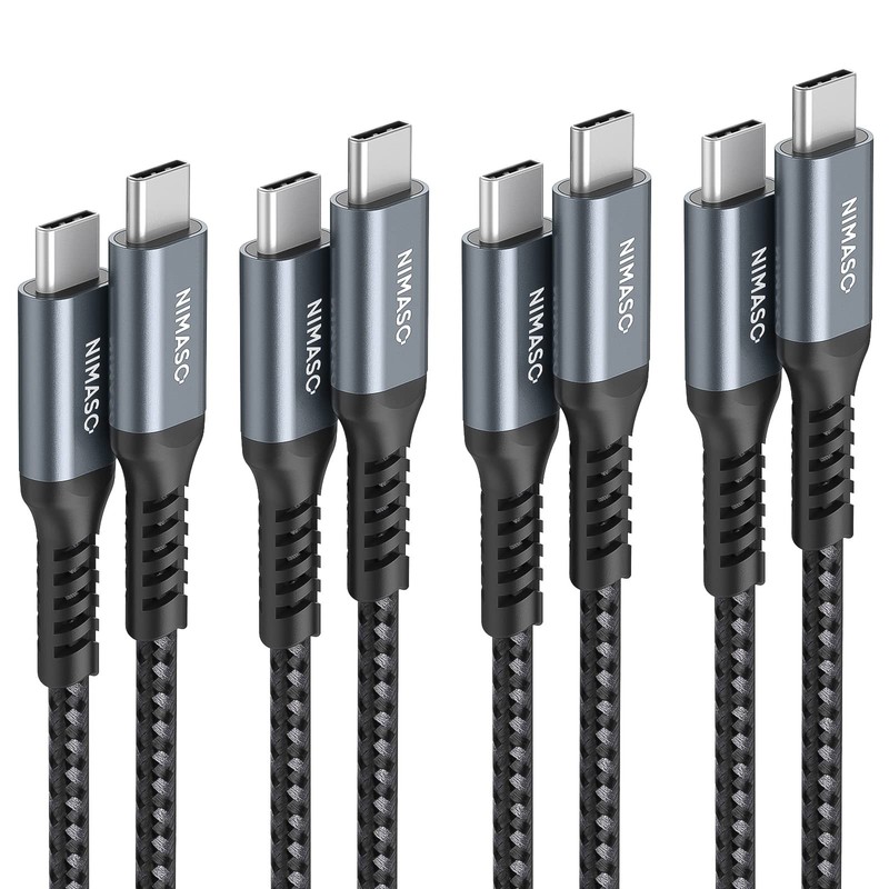 NIMASO USB C to C Cable Multi Length Set 10ft 6.6ft 3.3ft 1ft Power Cord Grey
