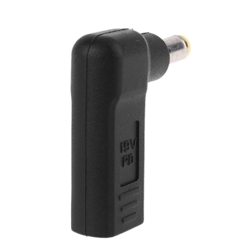 Right Angle DC Power Adapter Type-C Female to 5.5x2.5mm Male Plug Adapter gallery