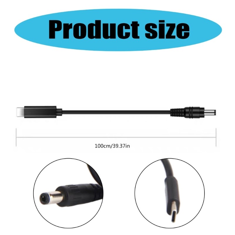 High Efficiency USB C to DC5.5x2.1mm 12V Power Cord for Small Appliances gallery