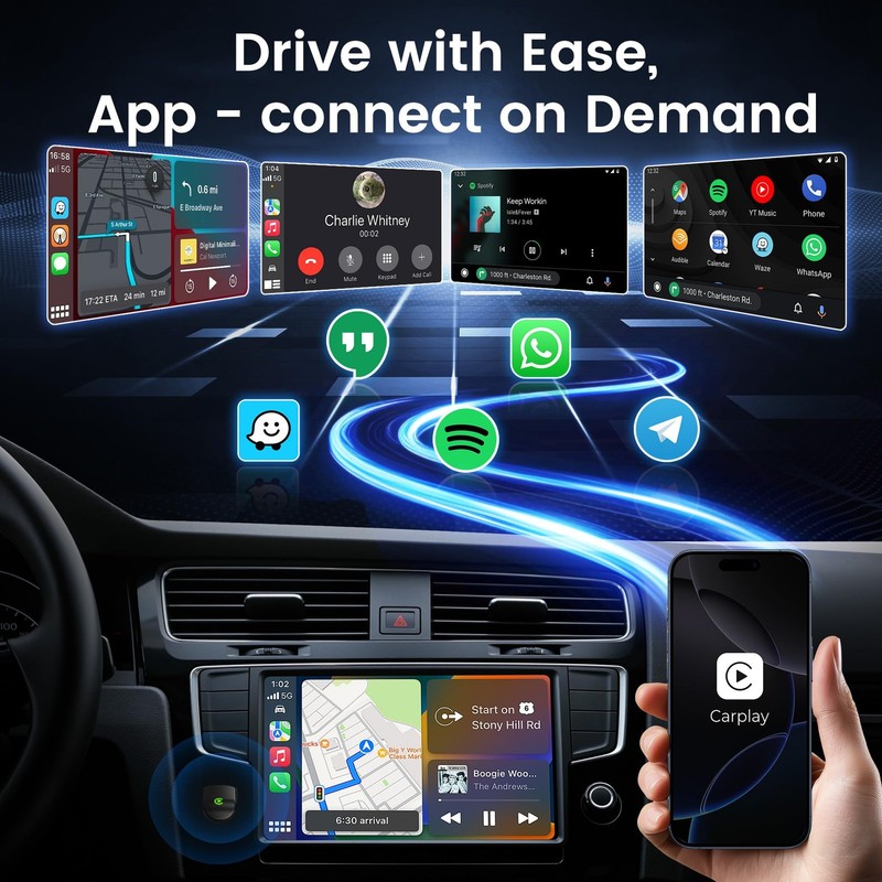 Wireless CarPlay Adapter for iPhone - Convert Wired to Wireless, Mini USB Des... gallery