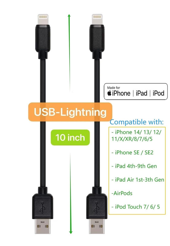 10-Pack Multi Short USB Cables & Typec-C Cables for Charging Stations Compatible gallery