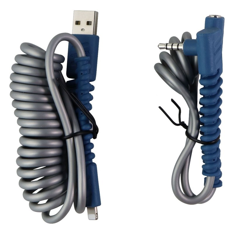 OtterBox EasyGrab 8-Pin Charging & Audio Cable - Blue/Gray gallery