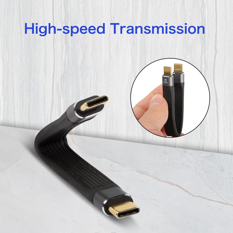 5.11 in 100W USB C to USB C Cable 10Gbps 3.1 Gen 2 PD Fast Charging Cord gallery