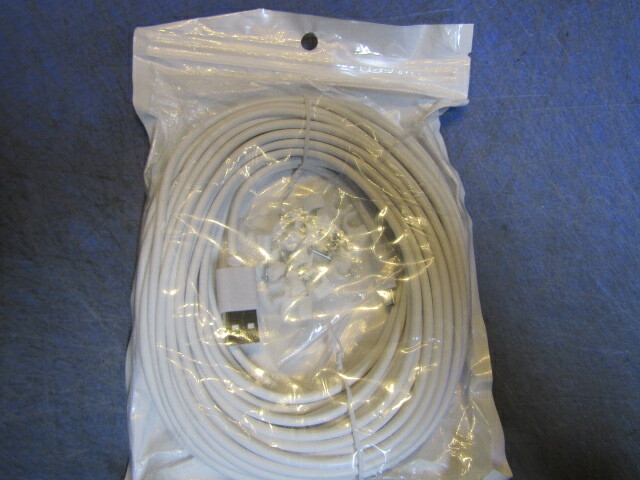 1 MOYEEL 42.5Ft(13M) Power Extension Cable for Wyze Camera, White w/ cable clips