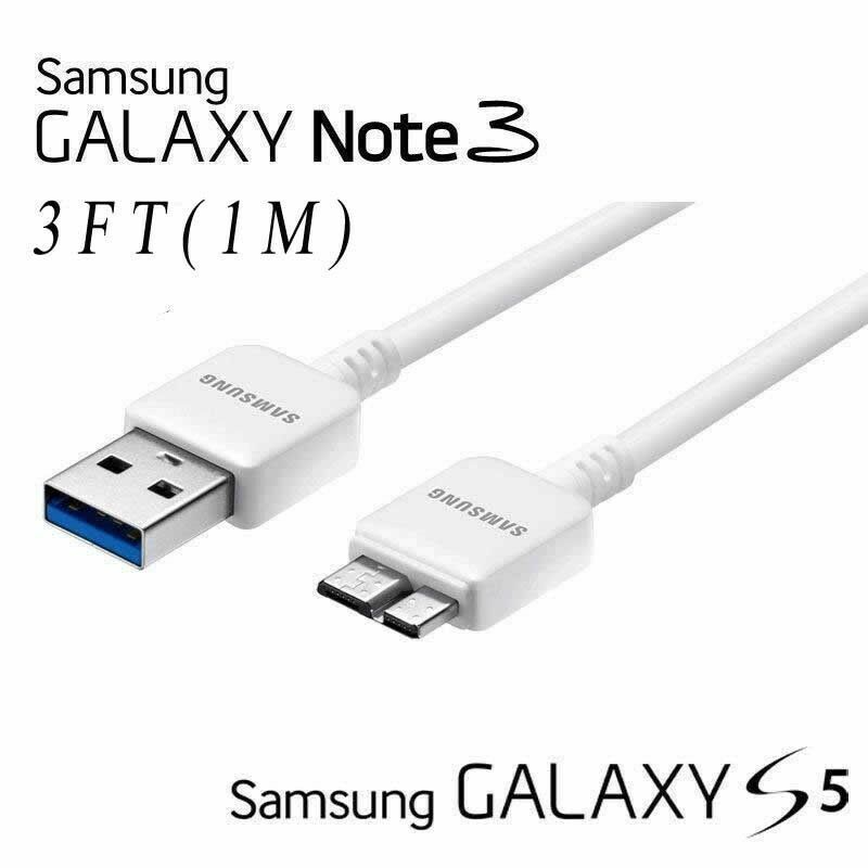 # Samsung Galaxy Note 3 S5 OEM USB 3.0 Data Sync Charger Cable White ET-DQ11Y1WE
