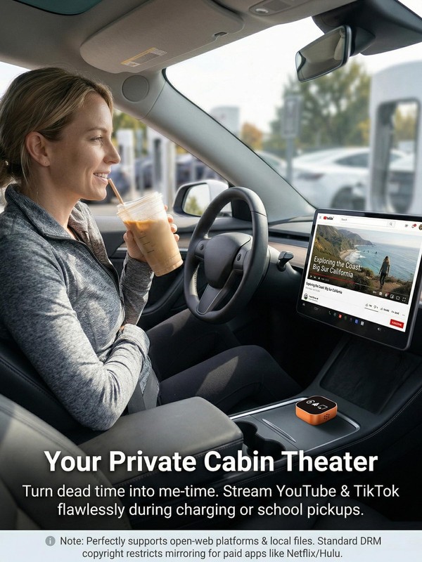 4-in-1 Wireless CarPlay & Android Auto Adapter – AirPlay & Miracast Media Hub... gallery
