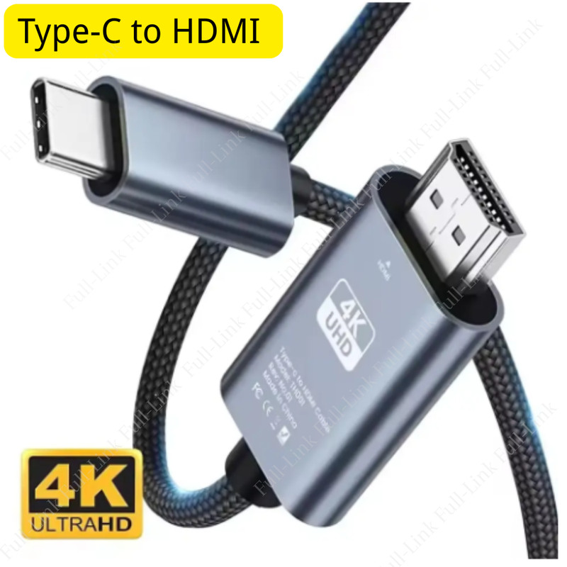 4K USB C Type C to HDMI Mirroring Cable HDTV Cord For iPhone 17Air 16 15 Android