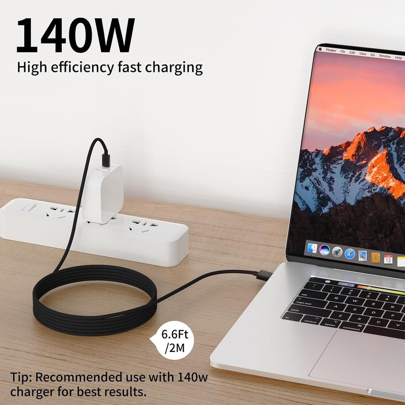 USB-C to Magnetic 3 Cable Compatible with Magsafe Charging - 140W Fast Charging, gallery