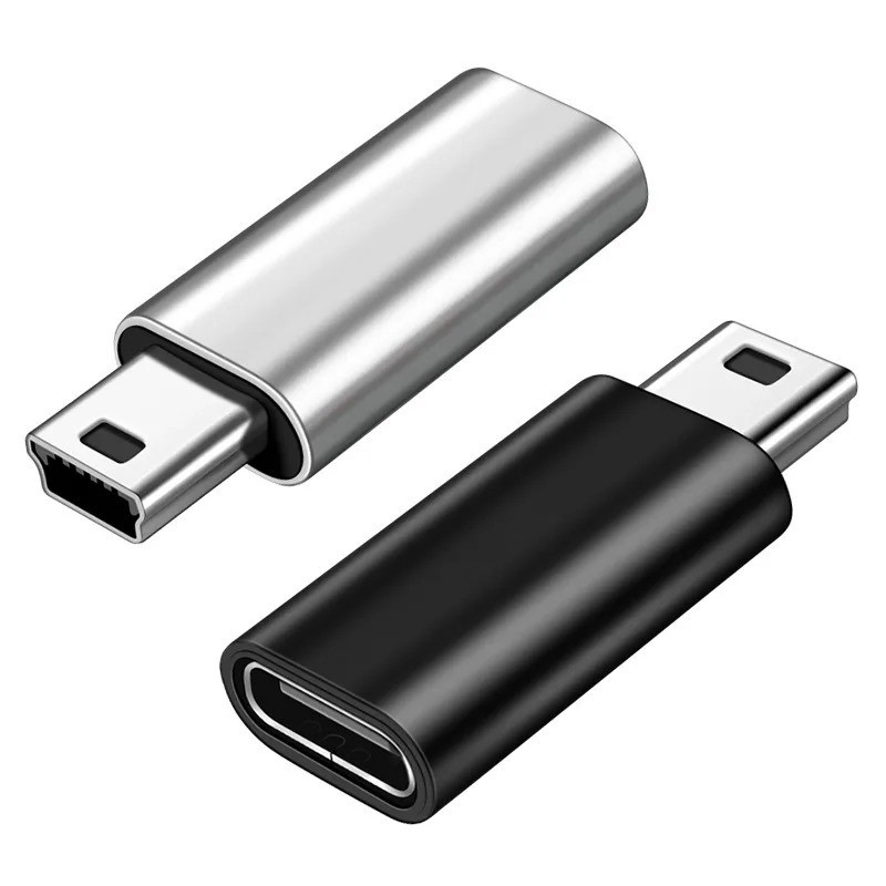 USB C to Mini USB Adapter 2-Pack, Type-C Female to Mini USB Male Converter New