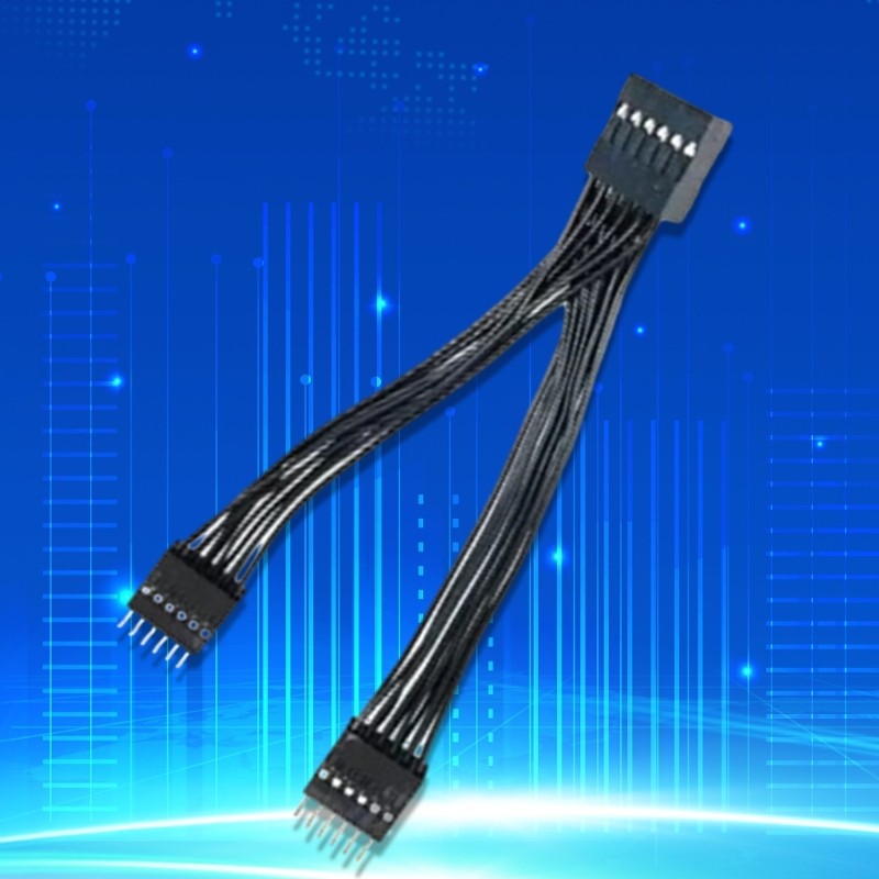 USB 11Pin Female to 2-Port Male Splitter Data Cord for Desktop Computer gallery