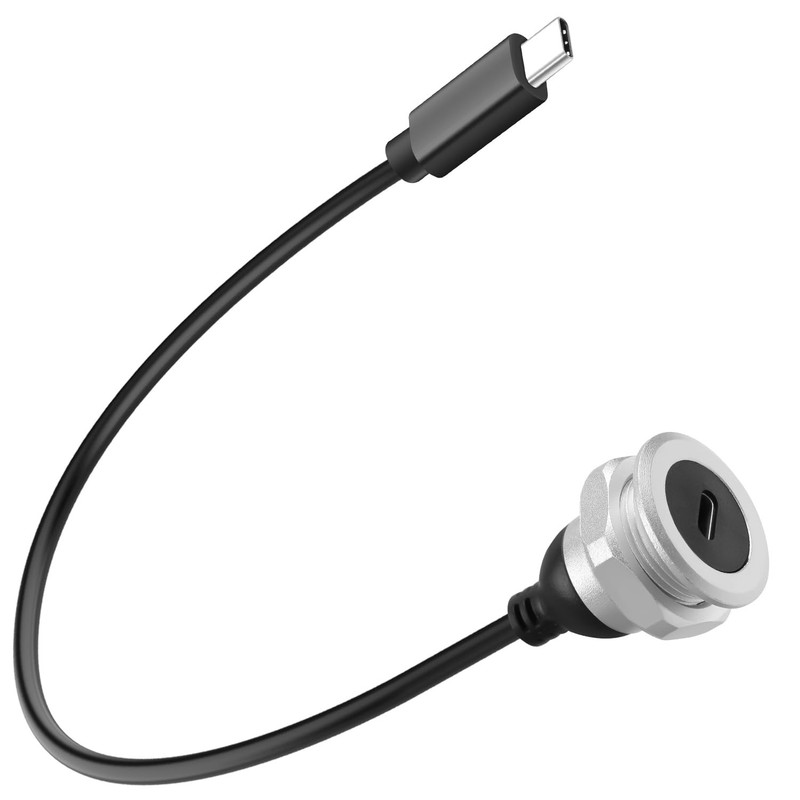 11.8 Inch 5Gbps USBC Threaded Fixed Mount Data Adapter Cable PD 60W