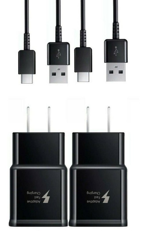 2Pack Fast Wall Charger +6FT Type-C CABLE for Samsung Galaxy A10E A10e Black