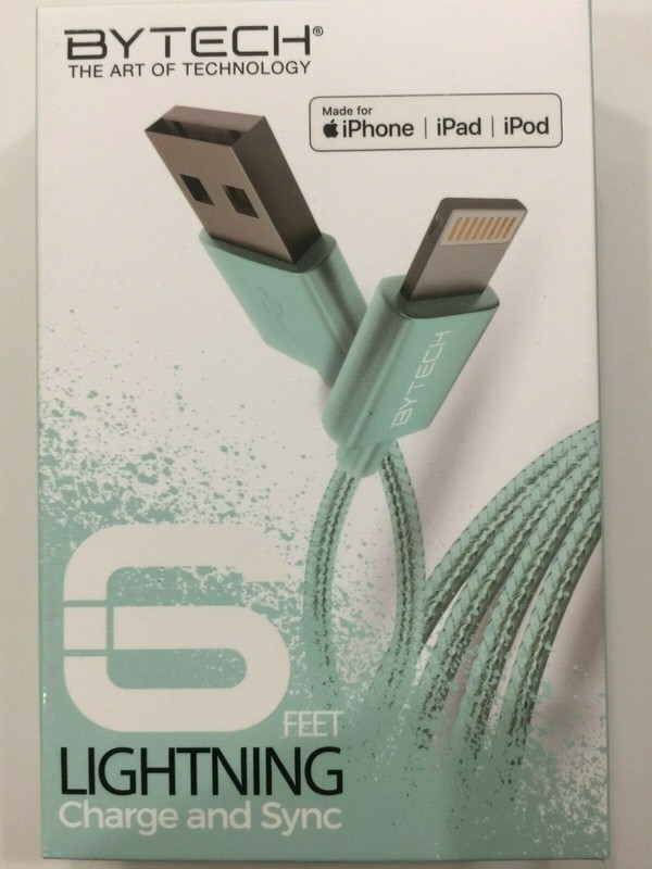 BYTECH 6FT iPhone Charger USB Cable Cord iPhone 6 7 8 Plus iPhone 11 XR Xs Max.