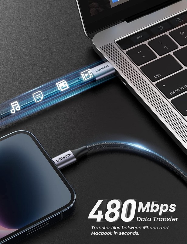 Ugreen USB C to Lightning Cable 3ft MFi Certified PD Fast Charge iPhone iPad gallery