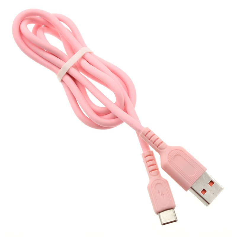 Pink 3ft USB-C Cable Charger Cord Power Wire Type-C Fast Charge for SmartPhones