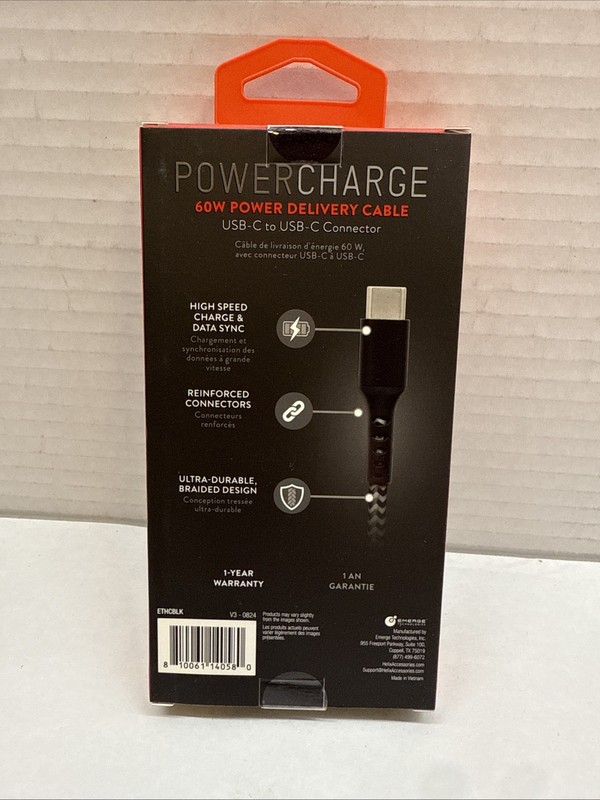 Helix 60W USB-C to USB-C Cable 5ft High Speed gallery