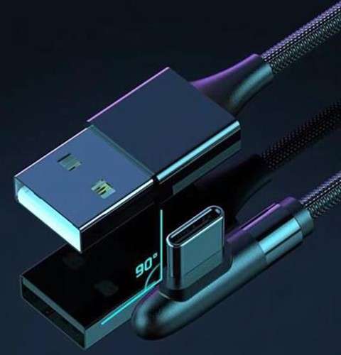 Black Rugged USB TYPE-C Charge/Sync Cable RIGHT ANGLE for Sonim XP8, XP3, XP5s gallery