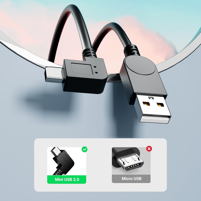 Mini USB Cable, 90 Degree USB 2.0 a to Mini B USB Cable,Right Angle USB 2.0 A-Ma gallery