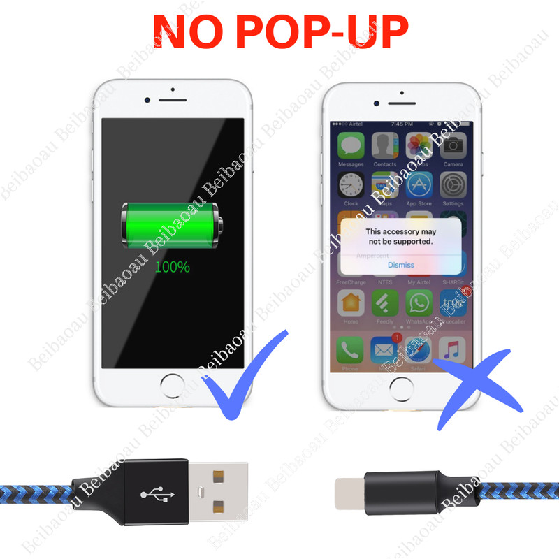 3X 6Ft USB Fast Charging Cable For Apple iPhone 14 13 12 11 8 7 6 XR 5 Data Cord gallery