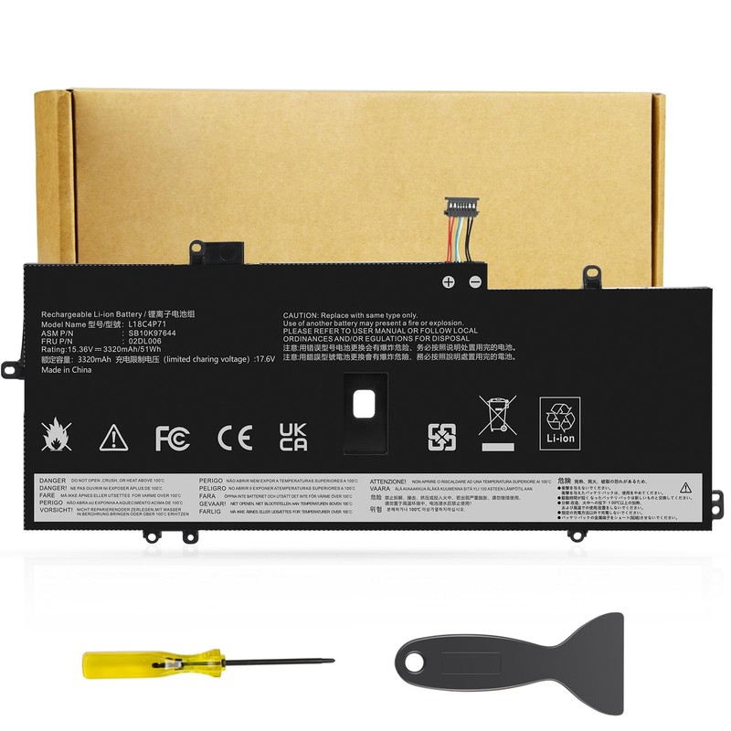 Replacement Battery for ThinkPad X1 Carbon 7th 8th Gen Yoga 4th 5th L18C4P71