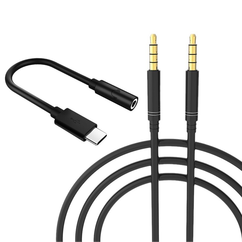 Good Quality Type C 3.5mm Adapter + 3.5mm Headphone Cable for Nokia 9 PureView